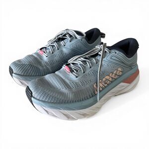 Hoka One One Bondi 7 Blue Running Shoes Sneakers Women's Size 8  1110519 BFOB